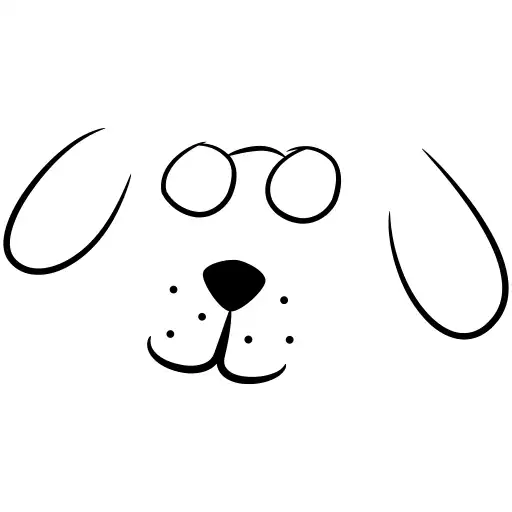 My renewed logo composed of a stylized drawing of a dog